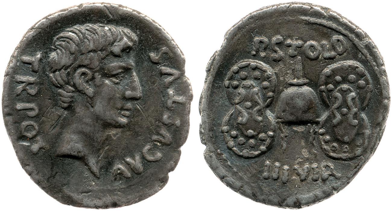 RIC I (second edition) Augustus 343, аверс, bm