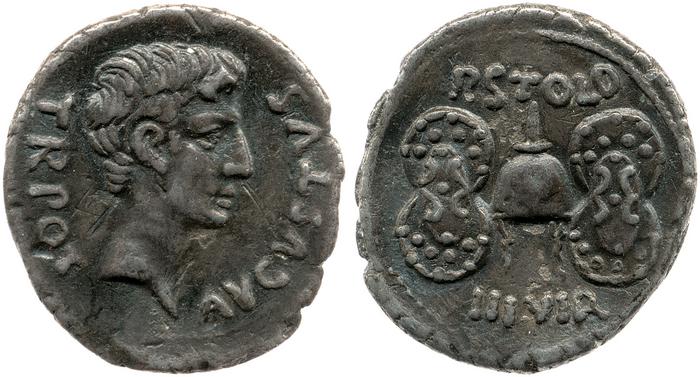 RIC I (second edition) Augustus 343, реверс, bm