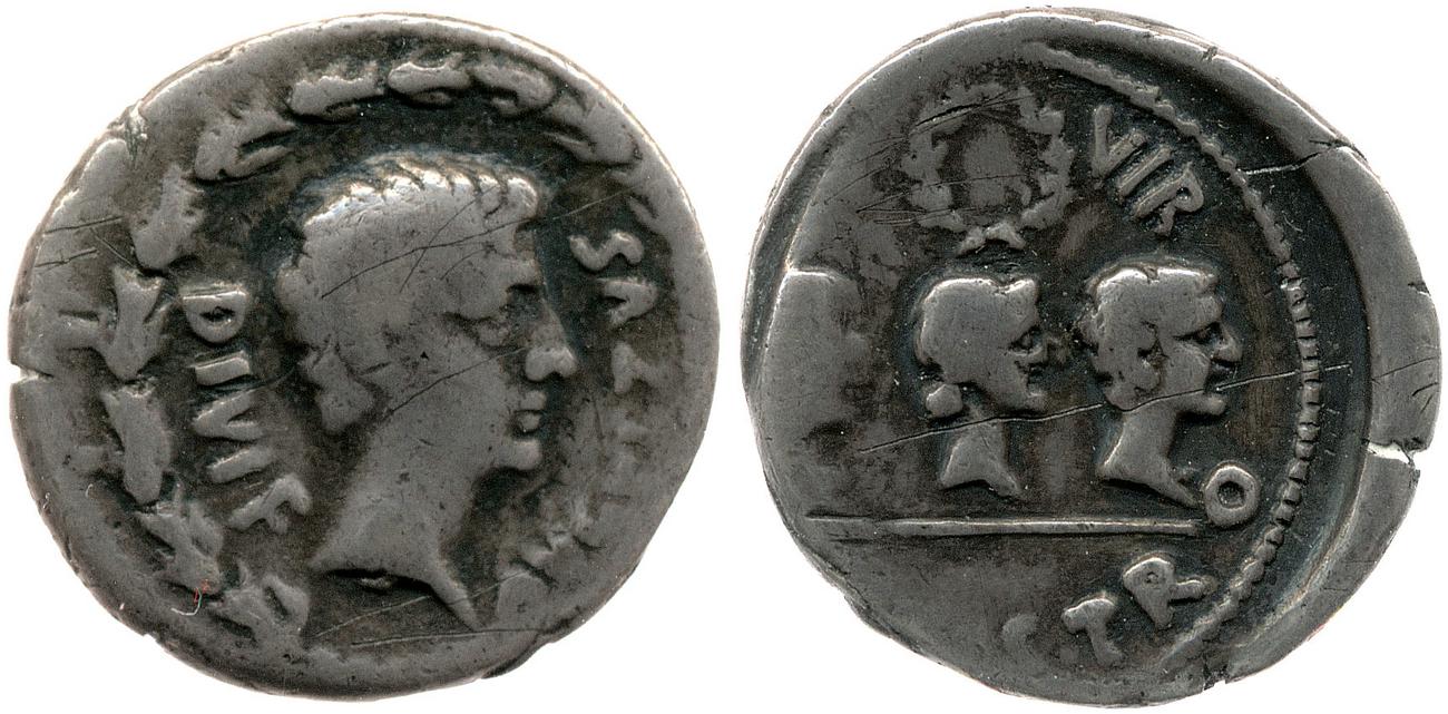 RIC I (second edition) Augustus 405, аверс, Британский музей