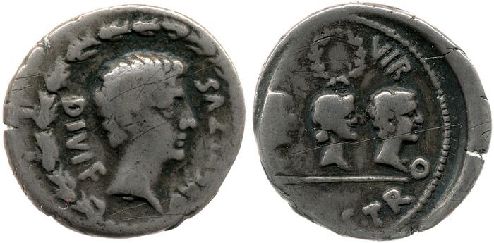 RIC I (second edition) Augustus 405, реверс, Британский музей