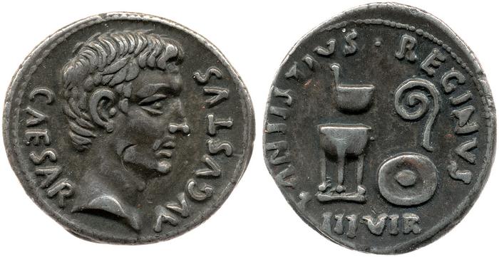 RIC I (second edition) Augustus 410, реверс, bm