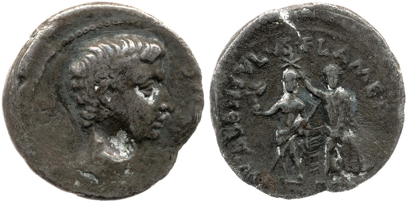 RIC I (second edition) Augustus 415, аверс, bm