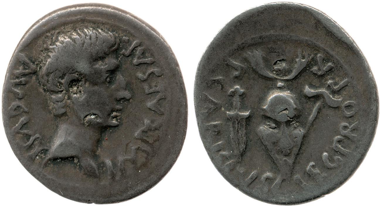 RIC I (second edition) Augustus 7A, аверс, Британский музей
