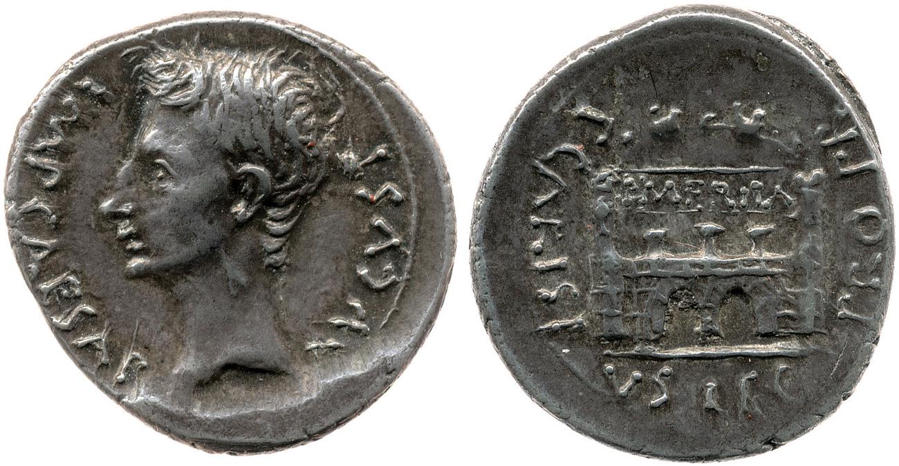 RIC I (second edition) Augustus 9B, аверс, bm