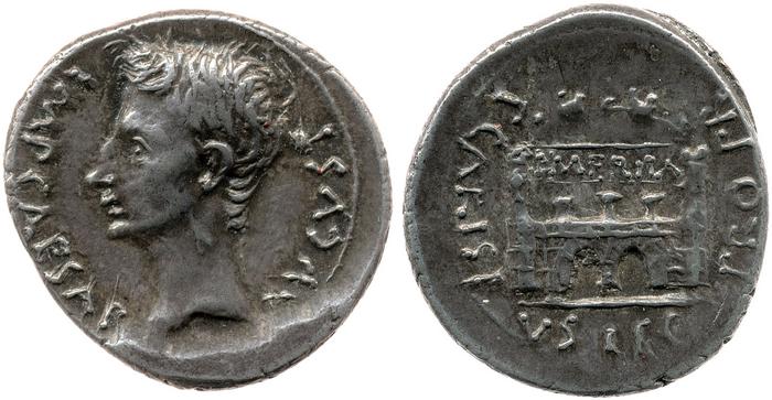 RIC I (second edition) Augustus 9B, реверс, bm