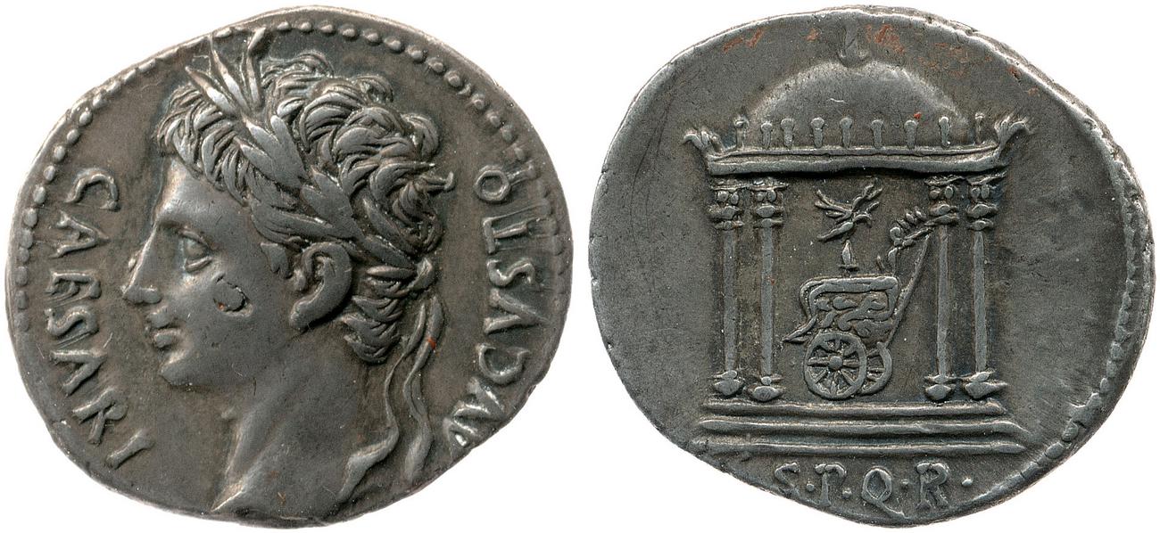 RIC I (second edition) Augustus 117, аверс, bm