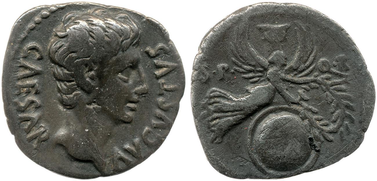 RIC I (second edition) Augustus 95, аверс, bm