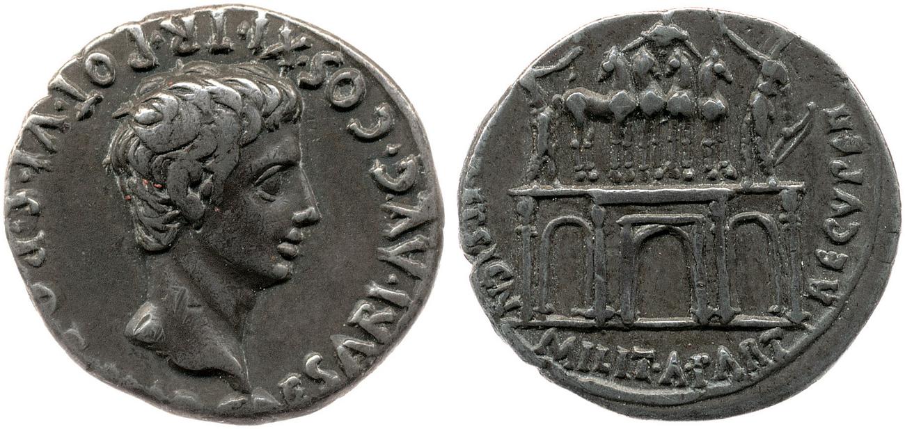 RIC I (second edition) Augustus 134A, аверс, bm