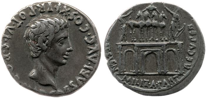 RIC I (second edition) Augustus 134A, реверс, bm
