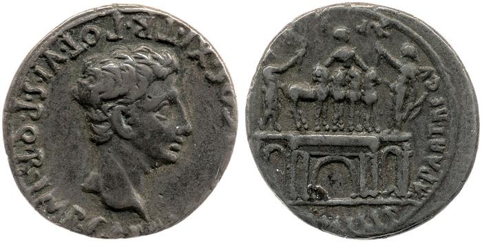 RIC I (second edition) Augustus 134A, реверс, bm