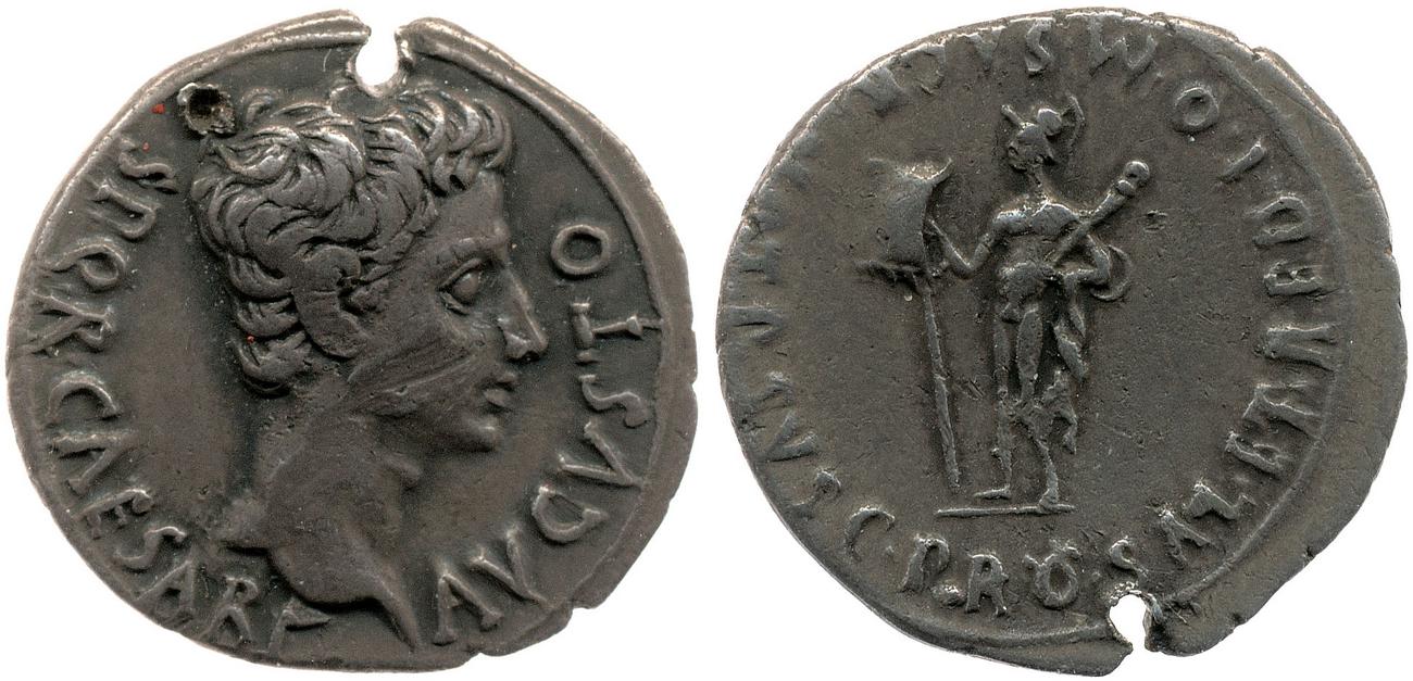 RIC I (second edition) Augustus 150A, аверс, bm