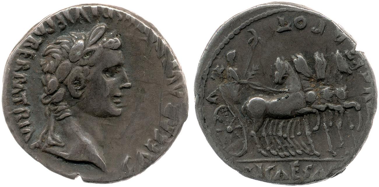 RIC I (second edition) Augustus 224, аверс, bm