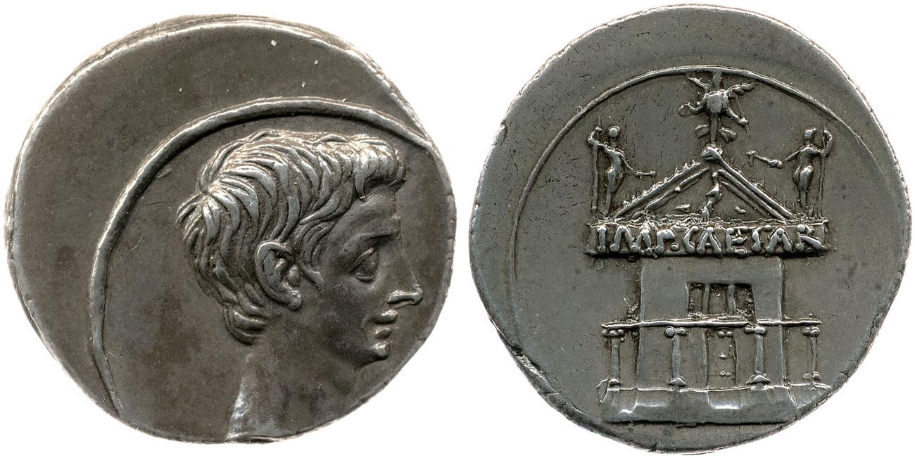 RIC I (second edition) Augustus 266, аверс, bm