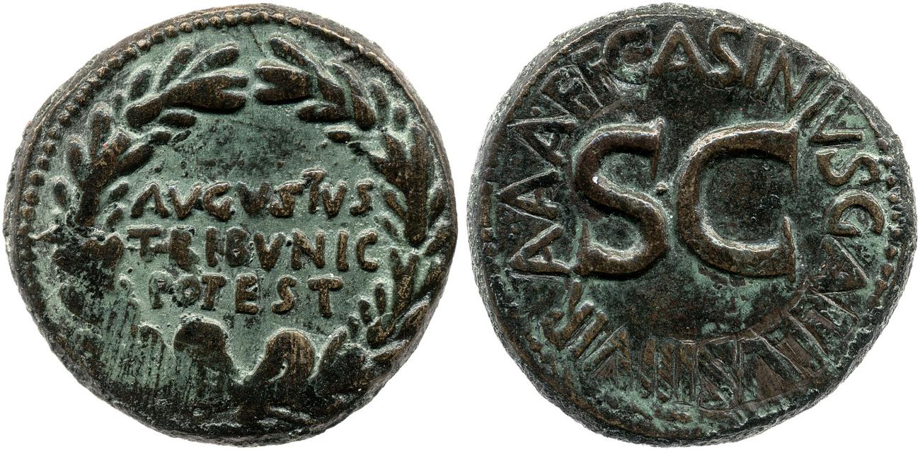 RIC I (second edition) Augustus 372, аверс, bm