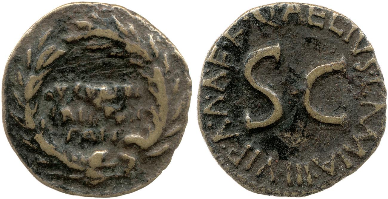 RIC I (second edition) Augustus 324, аверс, bm