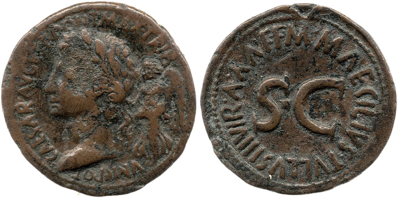 RIC I (second edition) Augustus 433, аверс, Британский музей