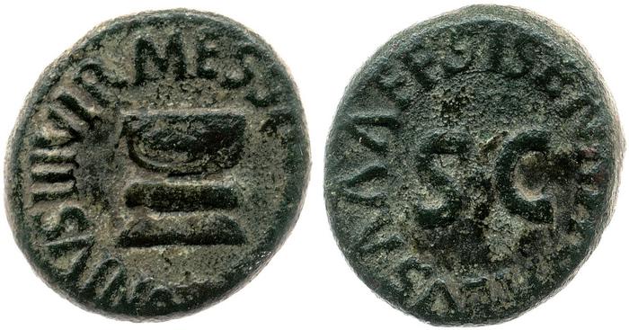 RIC I (second edition) Augustus 454, реверс, Британский музей