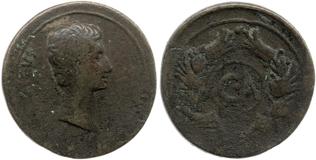 RIC I (second edition) Augustus 502, аверс, bm