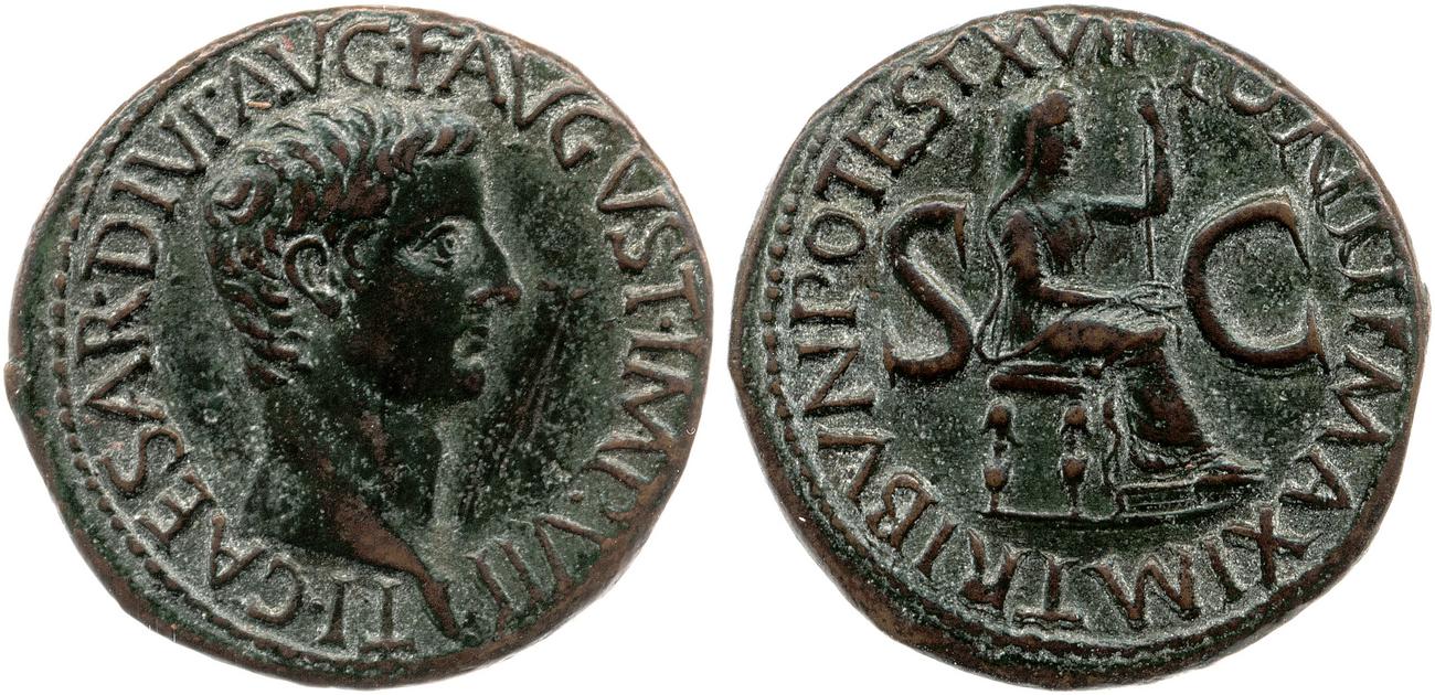 RIC I (second edition) Tiberius 33, аверс, bm