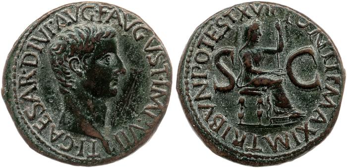 RIC I (second edition) Tiberius 33, реверс, bm