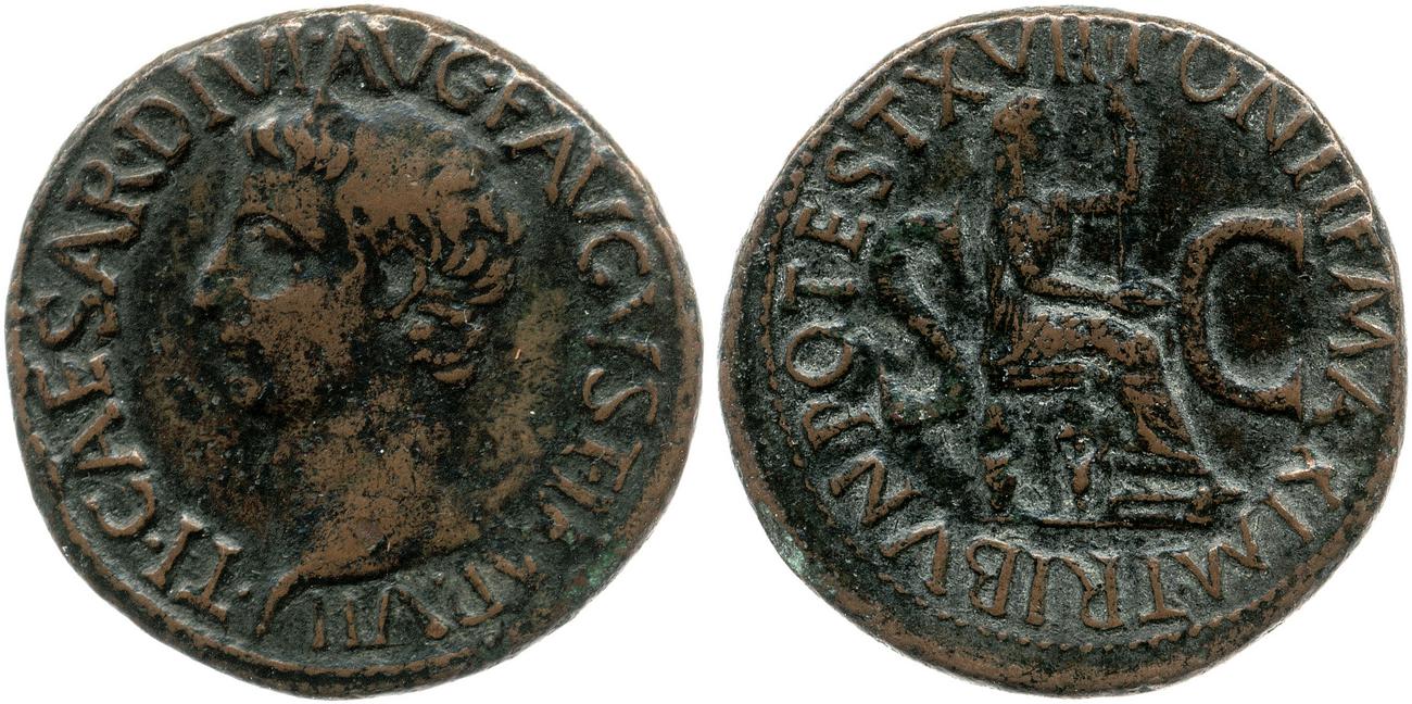 RIC I (second edition) Tiberius 34, аверс, bm