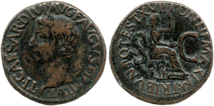 RIC I (second edition) Tiberius 34, реверс, bm
