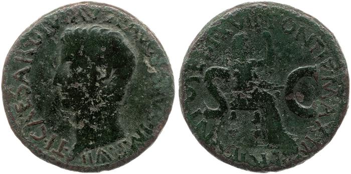 RIC I (second edition) Tiberius 34, реверс, bm