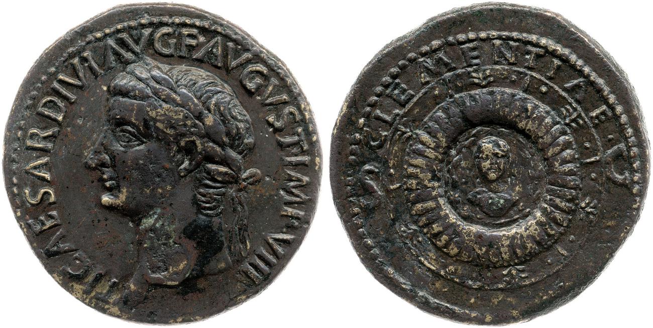 RIC I (second edition) Tiberius 38, аверс, bm
