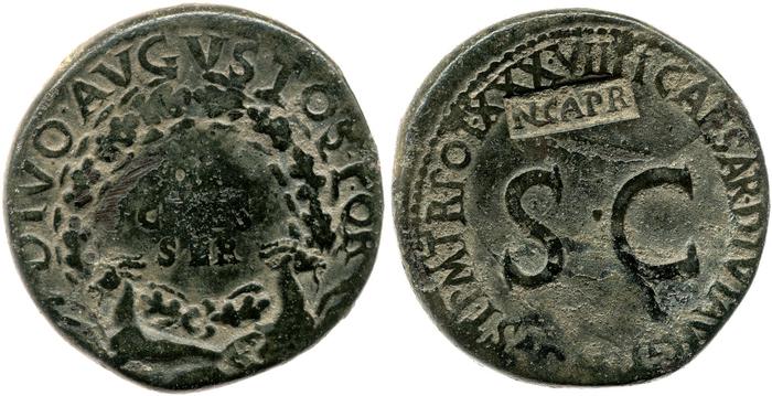 RIC I (second edition) Tiberius 63, реверс, bm