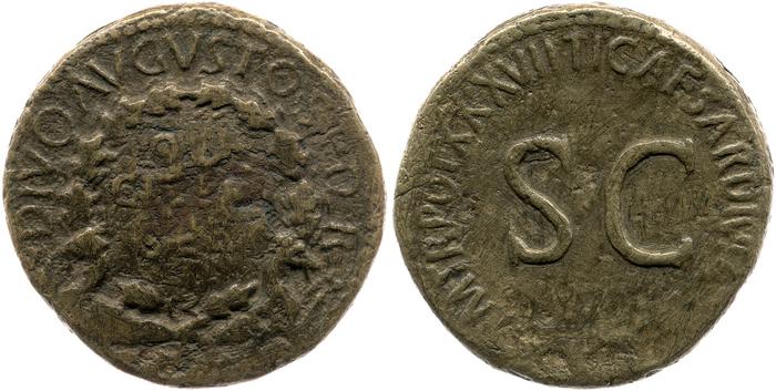 RIC I (second edition) Tiberius 63, реверс, bm