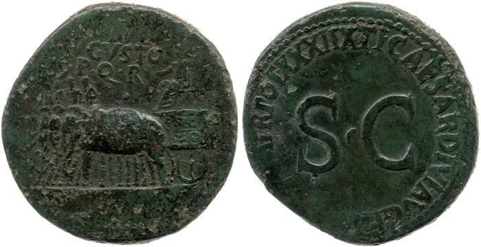 RIC I (second edition) Tiberius 68, реверс, bm
