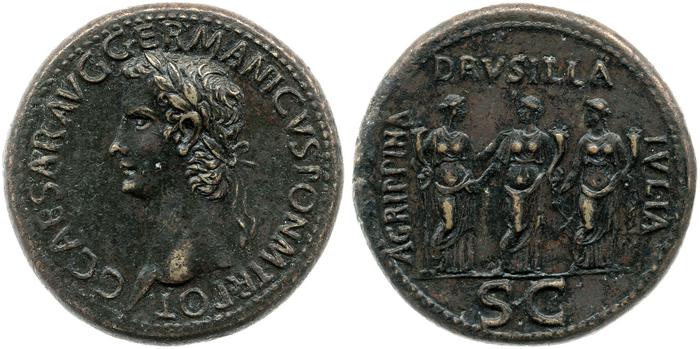 RIC I (second edition) Gaius/Caligula 33, реверс, bm
