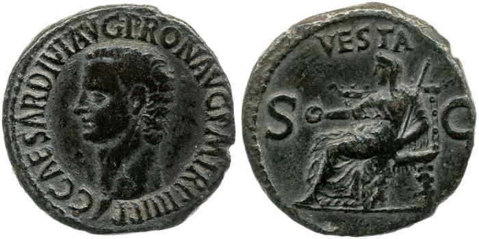реверс RIC I (second edition) Gaius/Caligula 54