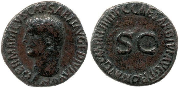 реверс RIC I (second edition) Gaius/Caligula 50