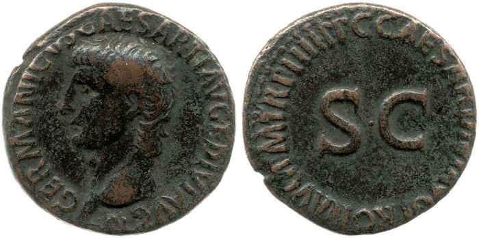 RIC I (second edition) Gaius/Caligula 50, реверс, bm