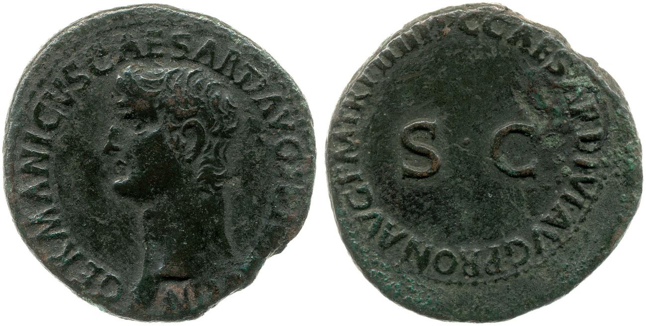RIC I (second edition) Gaius/Caligula 50, аверс, bm