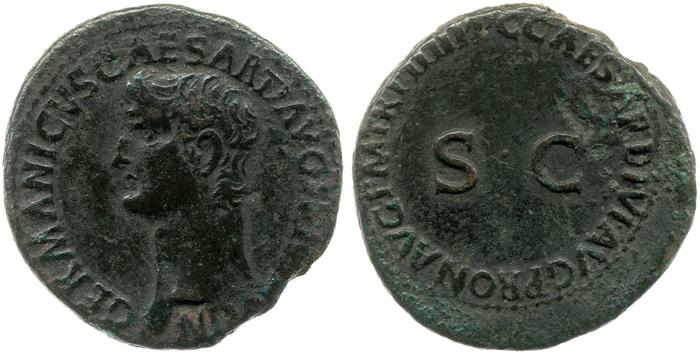 RIC I (second edition) Gaius/Caligula 50, реверс, bm