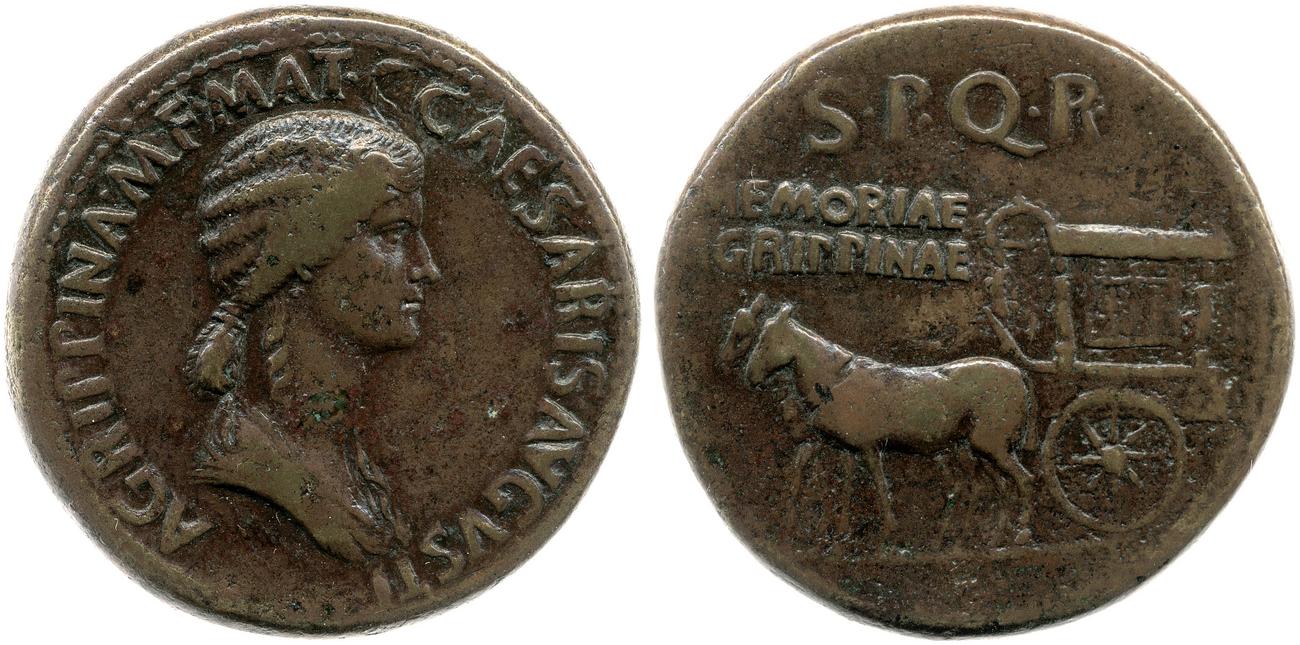 RIC I (second edition) Gaius/Caligula 55, аверс, bm