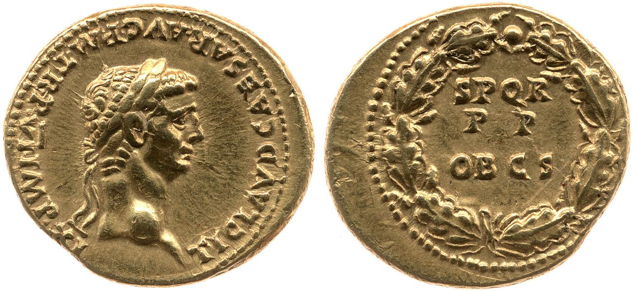 RIC I (second edition) Claudius 40, аверс, bm