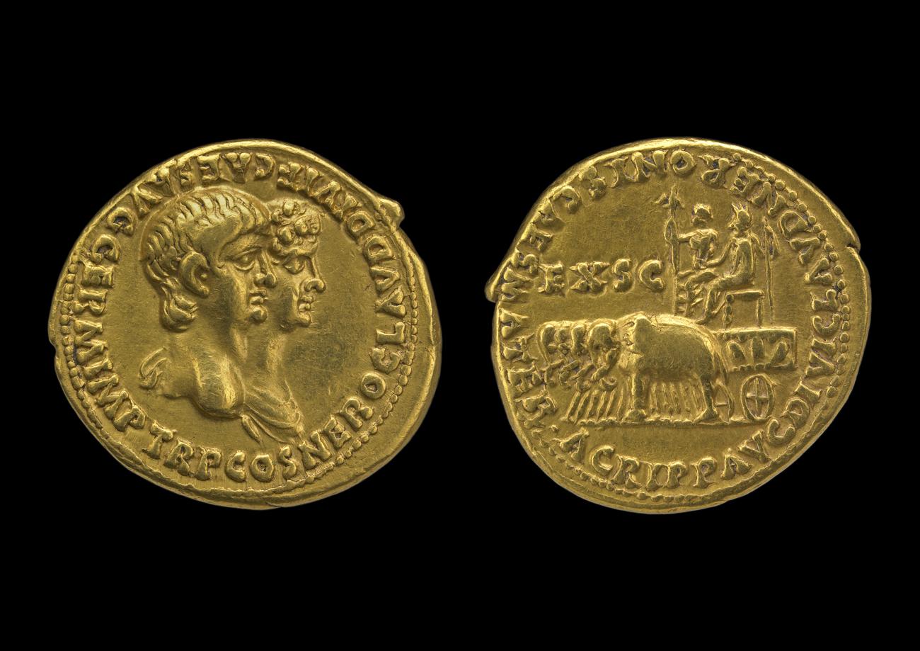 RIC I (second edition) Nero 6, аверс, bm