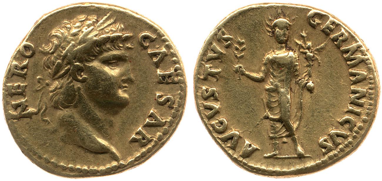 RIC I (second edition) Nero 46, аверс, bm