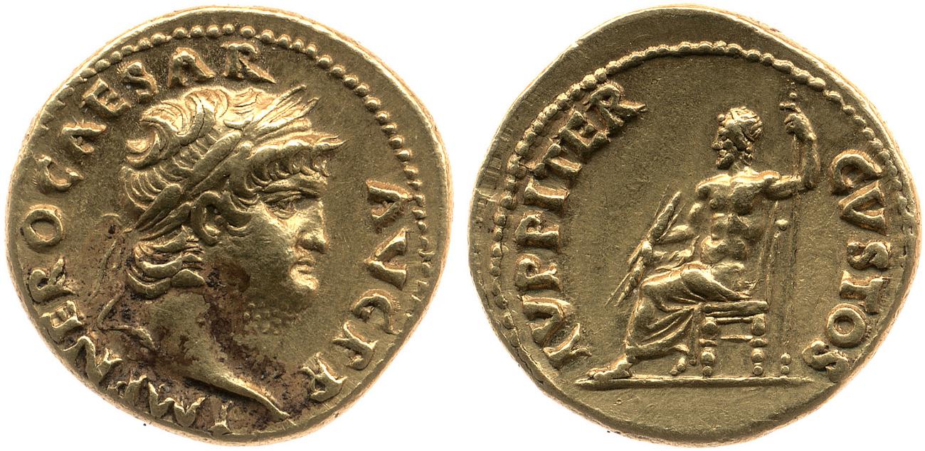 RIC I (second edition) Nero 69, аверс, bm