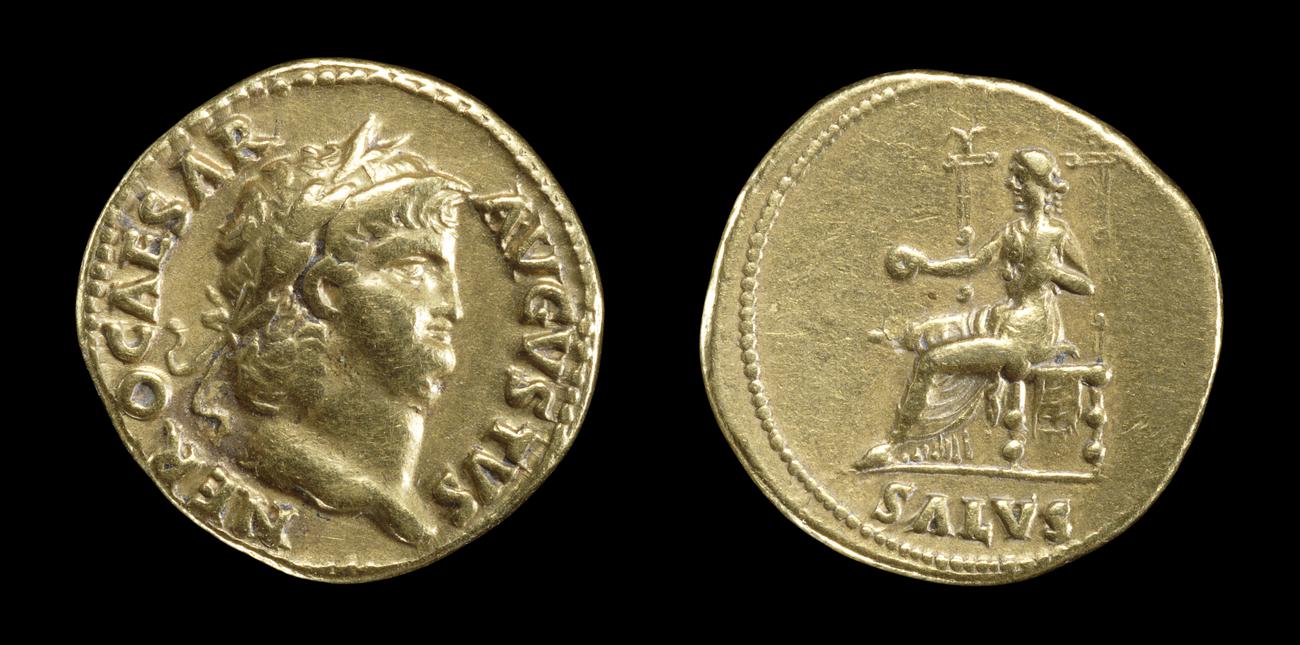 RIC I (second edition) Nero 59, аверс, bm