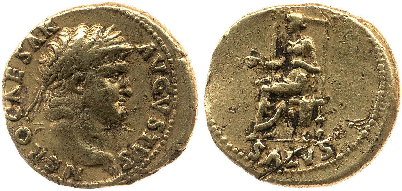 RIC I (second edition) Nero 59, аверс, bm