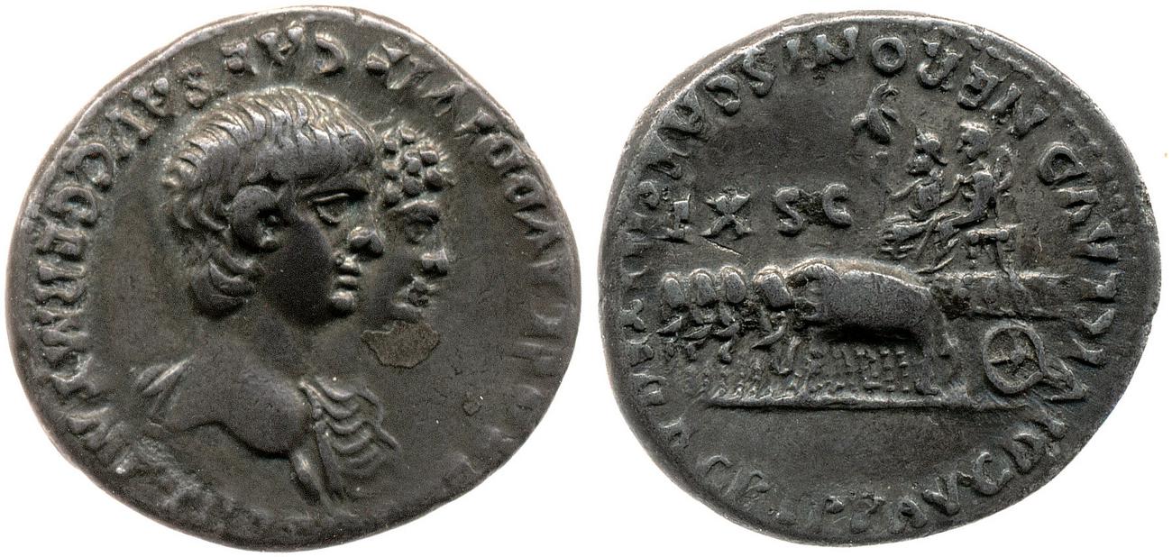 RIC I (second edition) Nero 7, аверс, bm