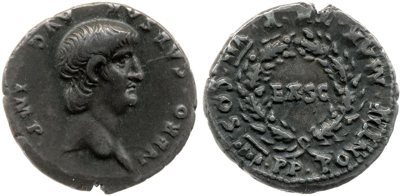 RIC I (second edition) Nero 22, аверс, bm