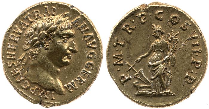 RIC II Trajan 34, реверс, bm