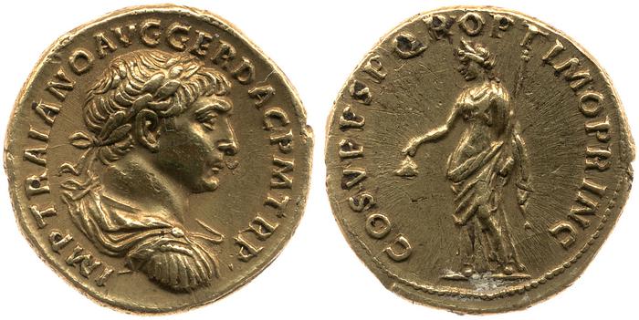 RIC II Trajan 123, реверс, bm