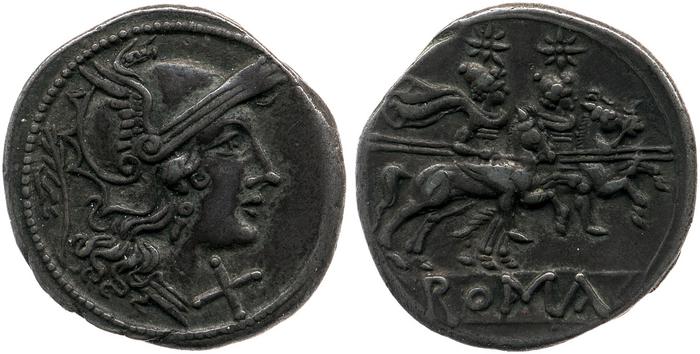 RRC 76/1c, реверс, bm