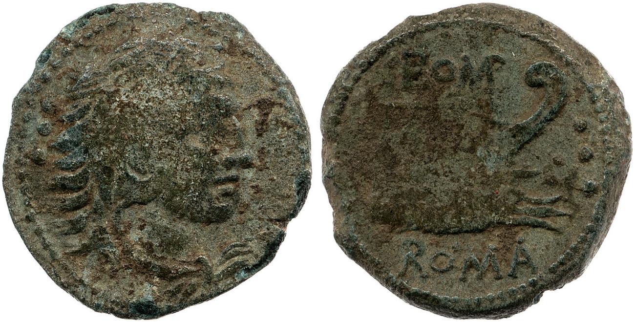 RRC 334/5, аверс, Британский музей